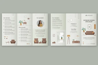 طرح لایه باز بروشور تبلیغاتی دکوراسیون و لوازم خانگی شماره 78