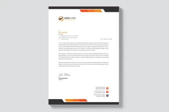 سربرگ شرکت نارنجی و مشکی