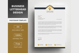 سربرگ شرکت قهوه‌ای و مشکی