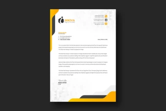 سربرگ شرکت نارنجی و مشکی