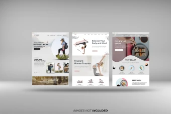 موکاپ لایه باز صفحه وب