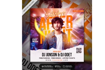 دانلود طرح لایه باز شبکه های اجتماعی- کاور موزیک