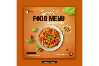 طرح لایه باز شبکه های اجتماعی مناسب رستوران وفستفود