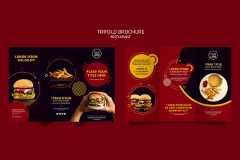 بروشور 3لت دورو رستوران و غذا خوری و ساندویچ