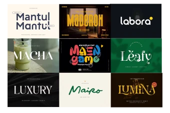 دانلود مجموعه 9 فونت حرفه ای و پریمیوم سری 4