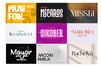 دانلود مجموعه 9 فونت حرفه ای و پریمیوم سری 5