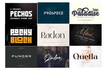 دانلود مجموعه 9 فونت حرفه ای و پریمیوم سری 7