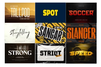 دانلود مجموعه 9 فونت حرفه ای و پریمیوم سری 9