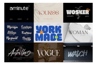 دانلود مجموعه 9 فونت حرفه ای و پریمیوم سری 11