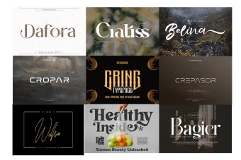 دانلود مجموعه 9 فونت حرفه ای و پریمیوم سری 13