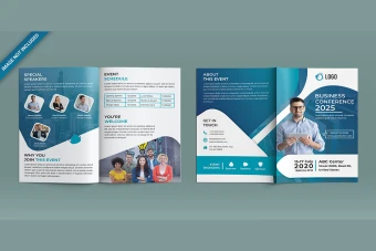 دانلود بروشور دو لت برای شرکت رنگ آبی