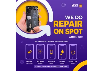 دانلود طرح لایه باز قالب پست تعمیرات موبایل