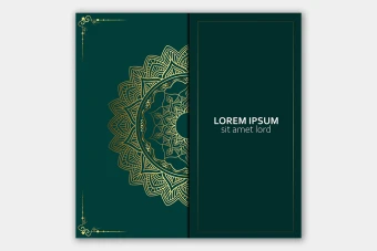 فایل وکتور لایه باز کادر و زمینه مذهبی