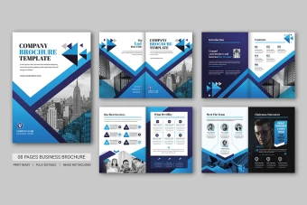 بروشور و کاتالوگ برای شرکت رنگ آبی با فرمت فتوشاپ