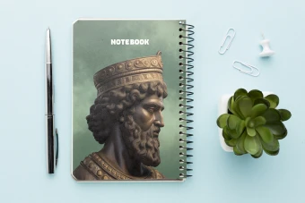 جلد دفتر سیمی مرد باستانی کد 49474