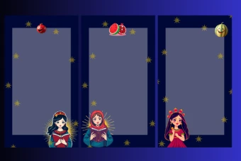 قالب استوری لایه باز اینستاگرام با تم شب یلدا