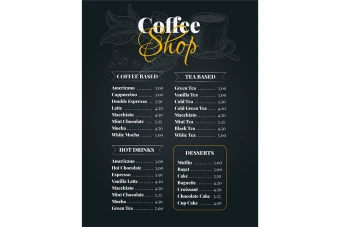 دانلود طرح لایه باز منوکافه