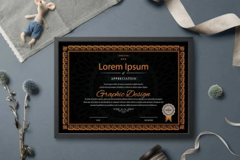 گواهینامه یا سرتیفیکت طرح مشکی