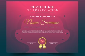 گواهینامه یا سرتیفیکت طرح بنفش