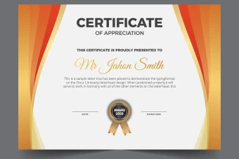 گواهینامه یا سرتیفیکت طرح نارنجی