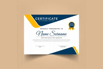 گواهینامه یا سرتیفیکت طرح آبی / دانلود قالب طراحی گواهینامه یا سرتیفیکت شرکتی و ادرای لاکچری پایان دوره آموزشی و پژوهشی