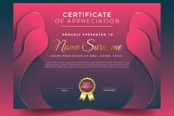 گواهینامه یا سرتیفیکت طرح بنفش