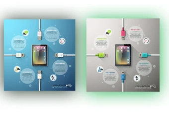 اینفوگرافیک اتصال به اینترنت و موبایل