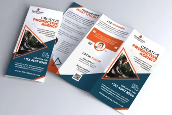 بروشور 3لت دورو برای کسب کار،فایل طراحی بروشور تبلیغاتی 3 لت دو رو شرکتی قرمز و سفید