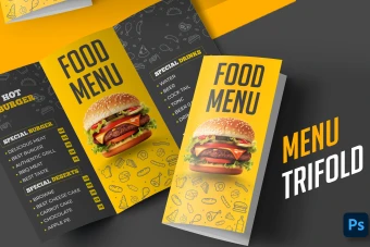 بروشور 3لت دورو برای رستوران و منو رستوران