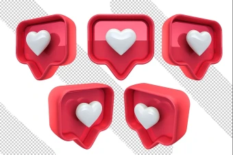 آیکون بدون زمینه لایک اینستاگرام