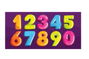 وکتور اعداد انگلیسی بامزه