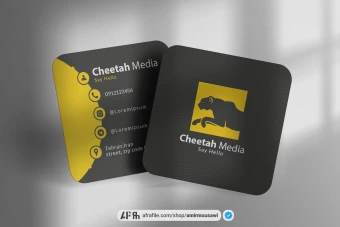 دانلود فایل لایه باز کارت ویزیت مربعی