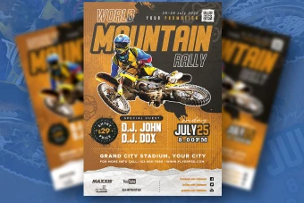 دانلود تراکت تبلیغاتی پیست موتورسواری