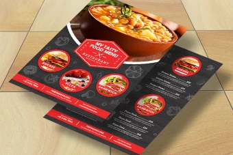 دانلود منوی رستوران و ساندویچ و پیتزا فروشی