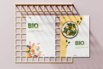 تراکت تبلیغاتی رستوران و سبزی و میوه فروشی