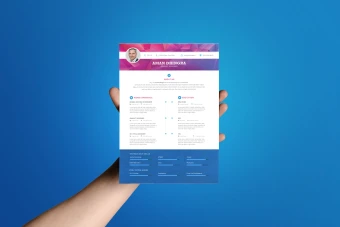 دانلود طرح رزومه کاری لایه باز فرمت فتوشاپ