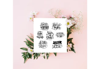 مجموعه تایپوگرافی انگلیسی برای کارت و آلبوم و لایه باز عروسی