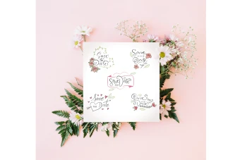 مجموعه تایپوگرافی انگلیسی برای کارت و آلبوم و لایه باز عروسی