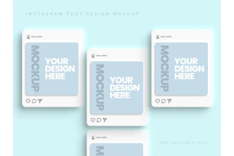فایل لایه باز موکاپ پست اینستاگرام