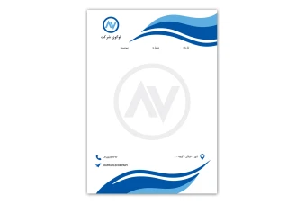 دانلود طرح لایه باز سربرگ آبی پررنگ و کمرنگ