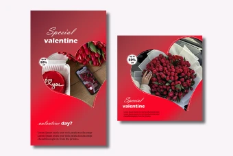 قالب پست و ریلز استوری ولنتاین