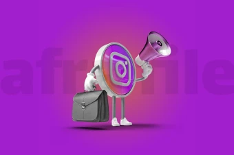 لیبل پریمیوم لایه باز سه بعدی اینستاگرام psd