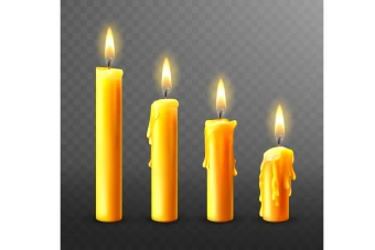 طرح لایه باز شمع های روشن