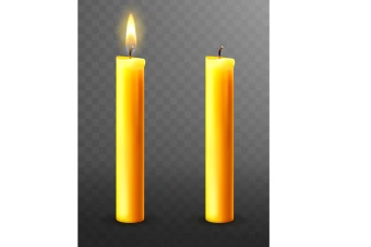 طرح لایه باز شمع های روشن و خاموش