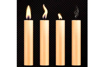 طرح لایه باز شمع های روشن و خاموش