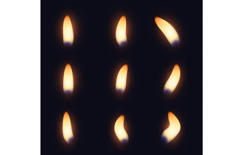 مجموعه لایه باز طرح شعله های آتش