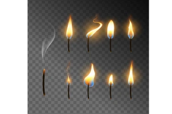 طرح لایه باز حالت های مختلف سوختن کبریت 