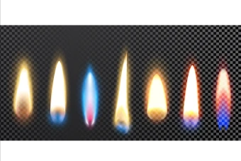 مجموعه لایه باز طرح شعله ای آتش