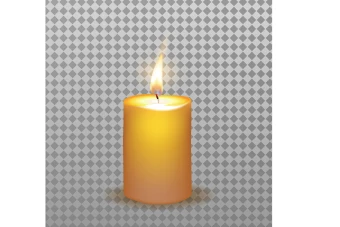 طرح لایه باز شمع همراه با شعله