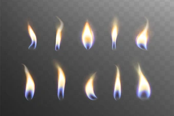 مجموعه لایه باز طرح شعله ای آتش